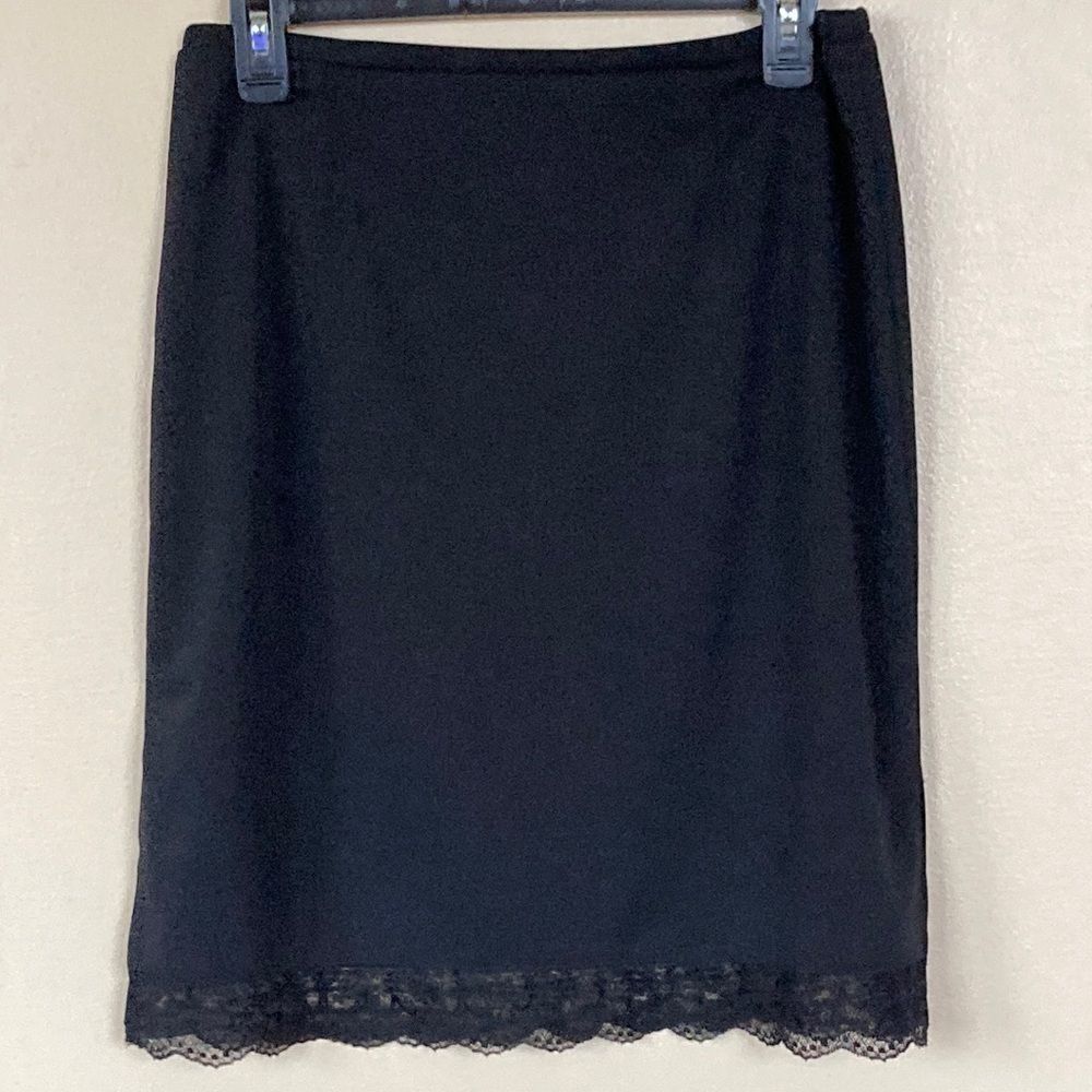 Express Tricot Black Lace Trim Skirt Size Large